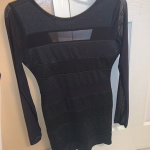 Black fitted dress